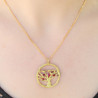 Bijou La Vigne-Pendentif Cep-30mm-Rubis, pendentifs or 18 k rubis rouge