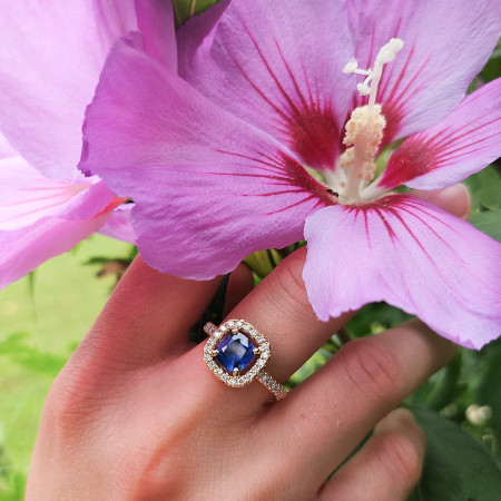 Bijou Bague Saphir bleu et Diamants, bagues or 18 k diamant, saphir blanc, bleu