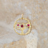 Bijou La Vigne-Pendentif Cep-18mm-Rubis, pendentifs or 18 k rubis rouge