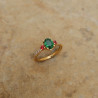 Bijou Bague Tsavorite,Spessartites et Diamants, bagues or 18 k diamant, spessartite, tsavorite blanc, orange, vert