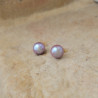 Perles d'eau douce couleur naturelle, monture en or jaune 18k