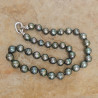 Perles de Tahiti multicolor avec fermoir en argent