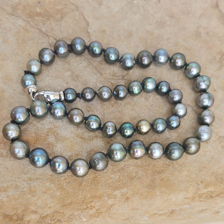 Perles de Tahiti en chute, baroques, multicolor