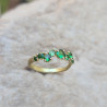 Bague Cépage en or jaune 18k serti de tsavorites